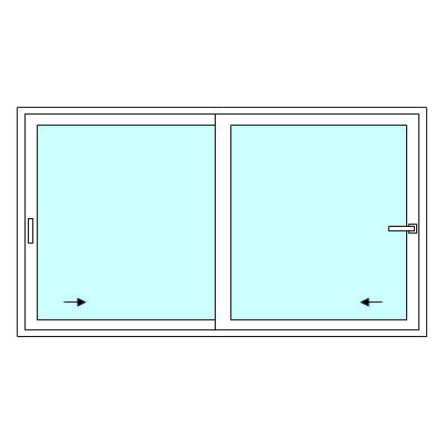 Παράθυρο Δίφυλλο (συρόμενο)